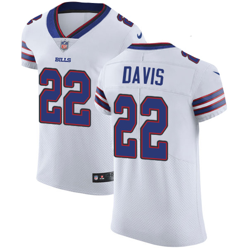 Nike Bills #22 Vontae Davis White Men's Stitched NFL Vapor Untouchable Elite Jersey